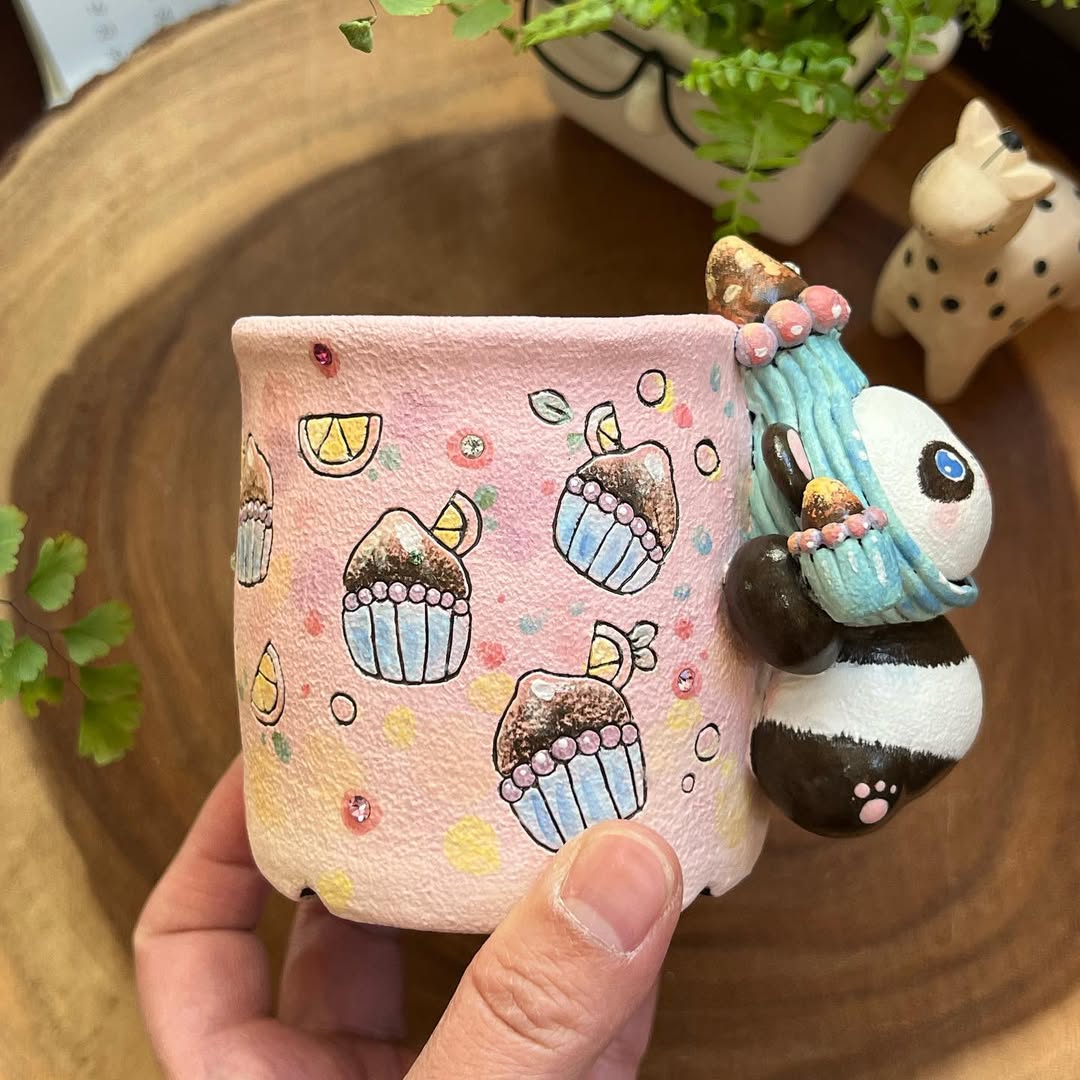 Cupcake Panda Planter