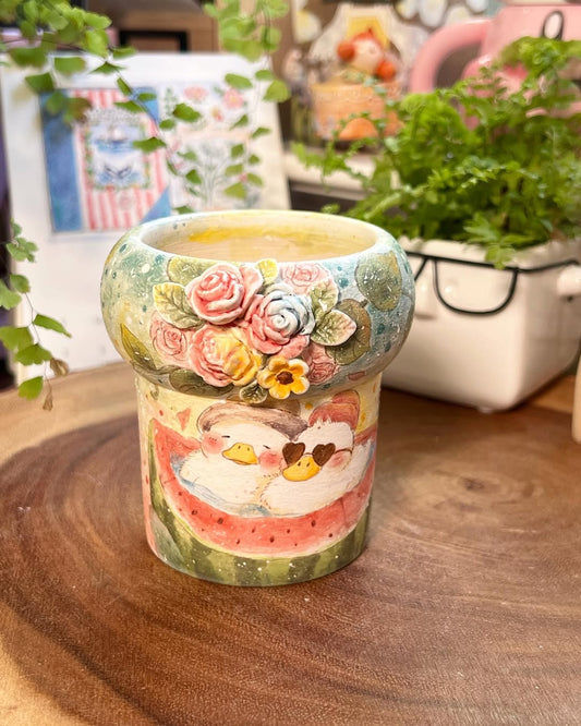 Ducks In Sweet Melon Pool Planter