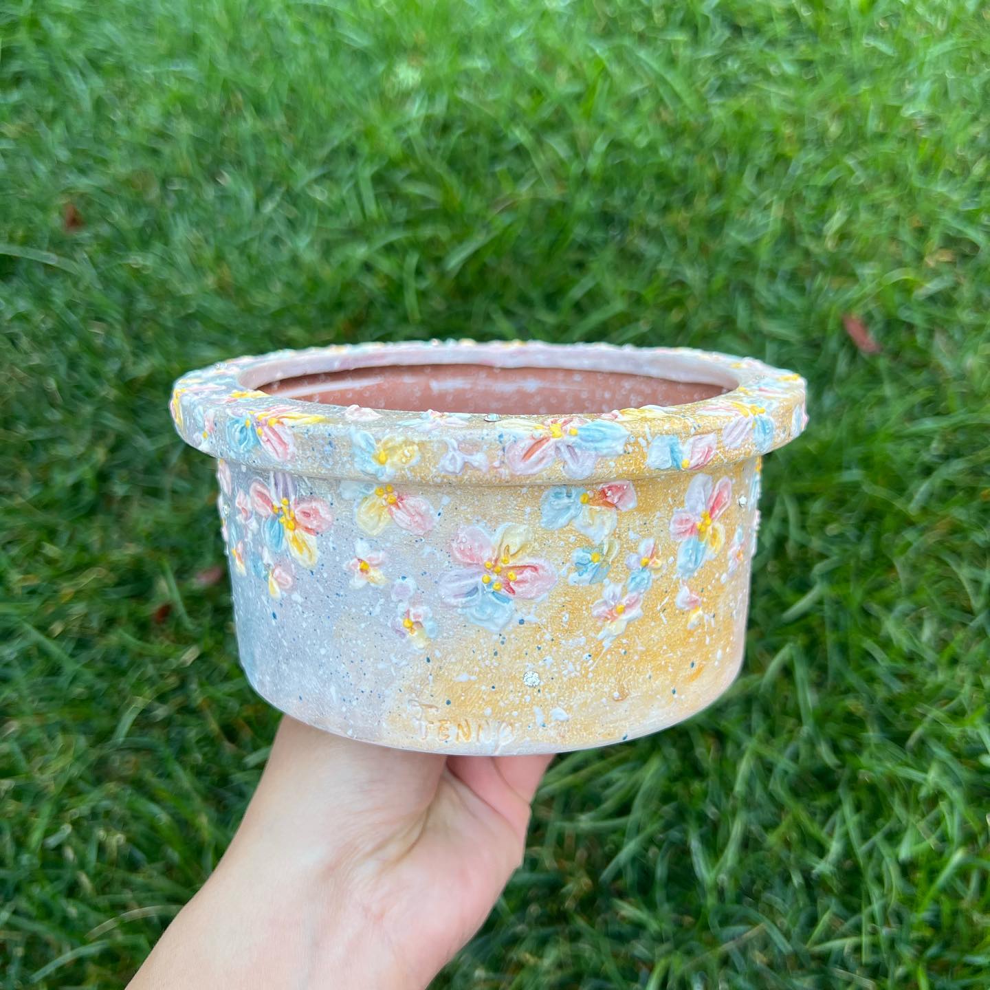 Fenny Sunset Meadow 12.5Cm Large Round Planter