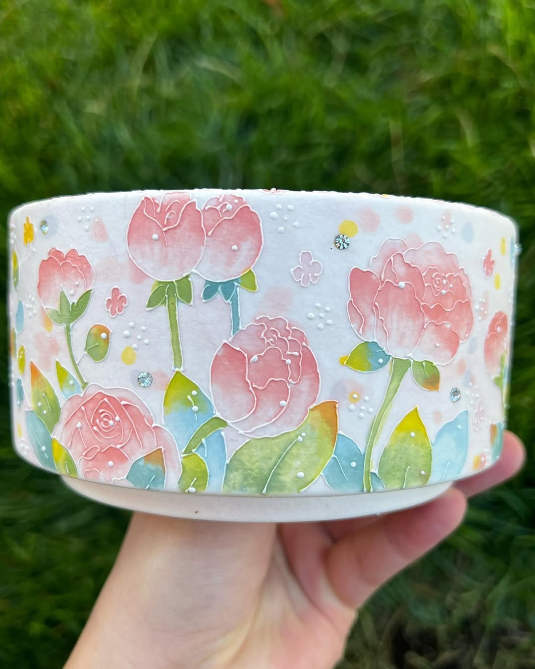 Blush Peony Seto Ware Planter