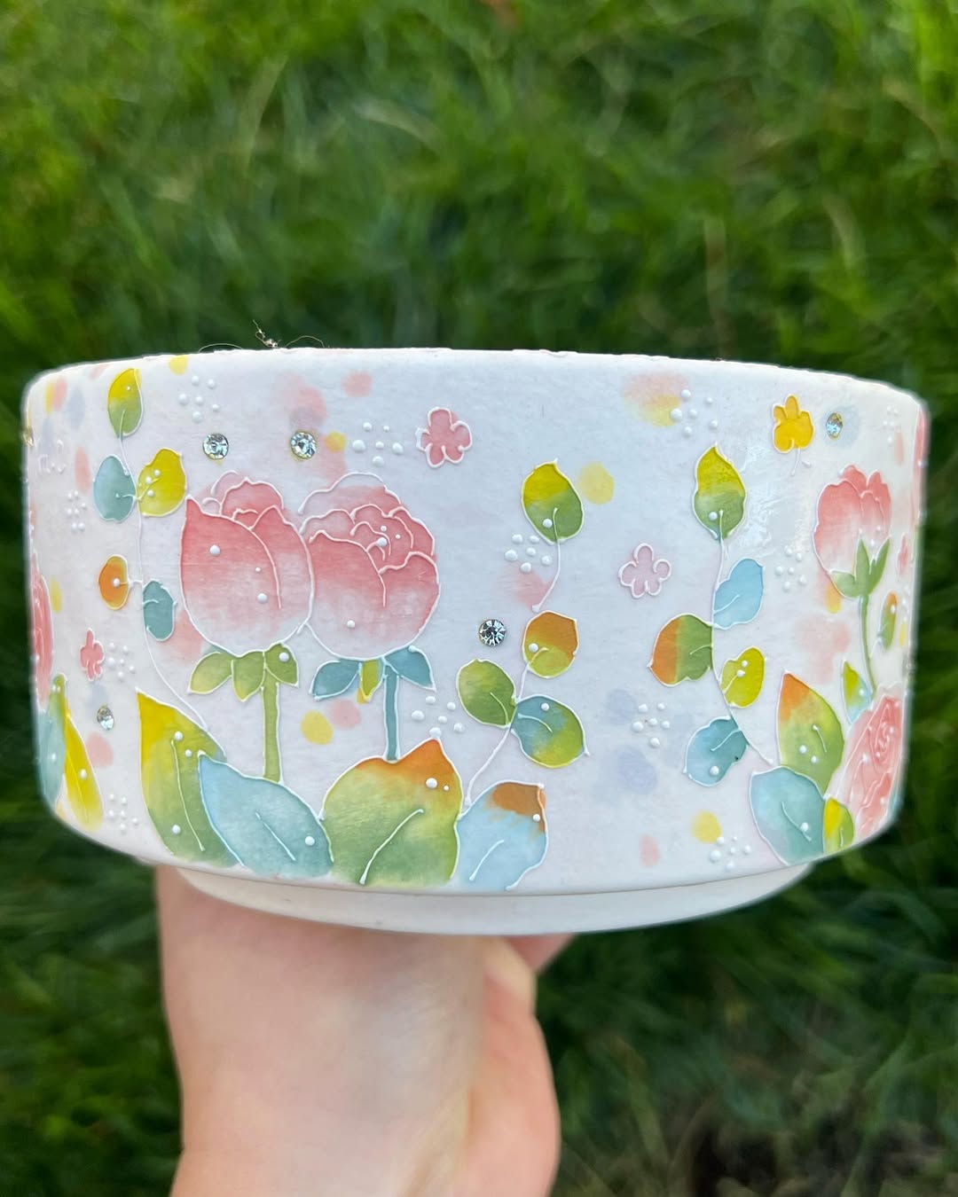Blush Peony Seto Ware Planter