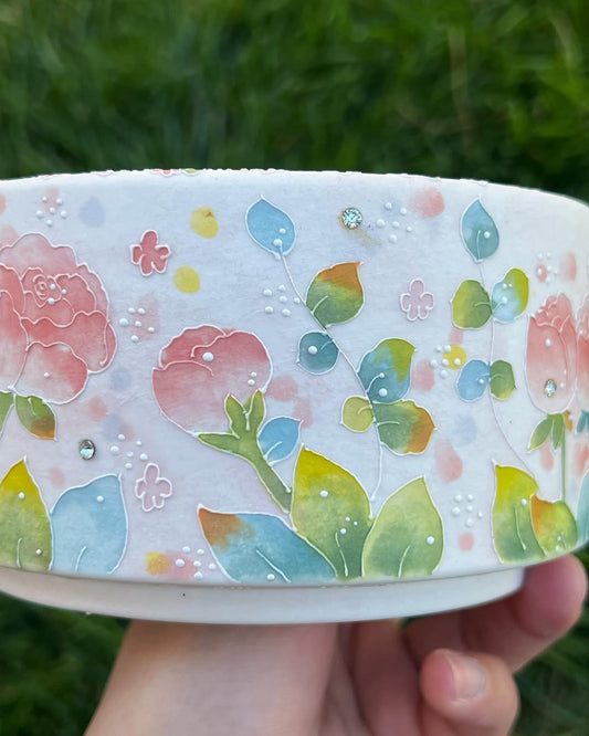 Blush Peony Seto Ware Planter