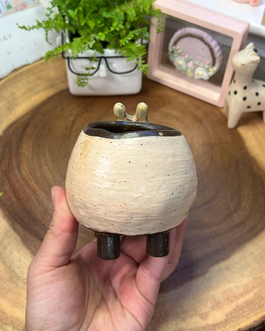 Cozy Bunny Hug Planter