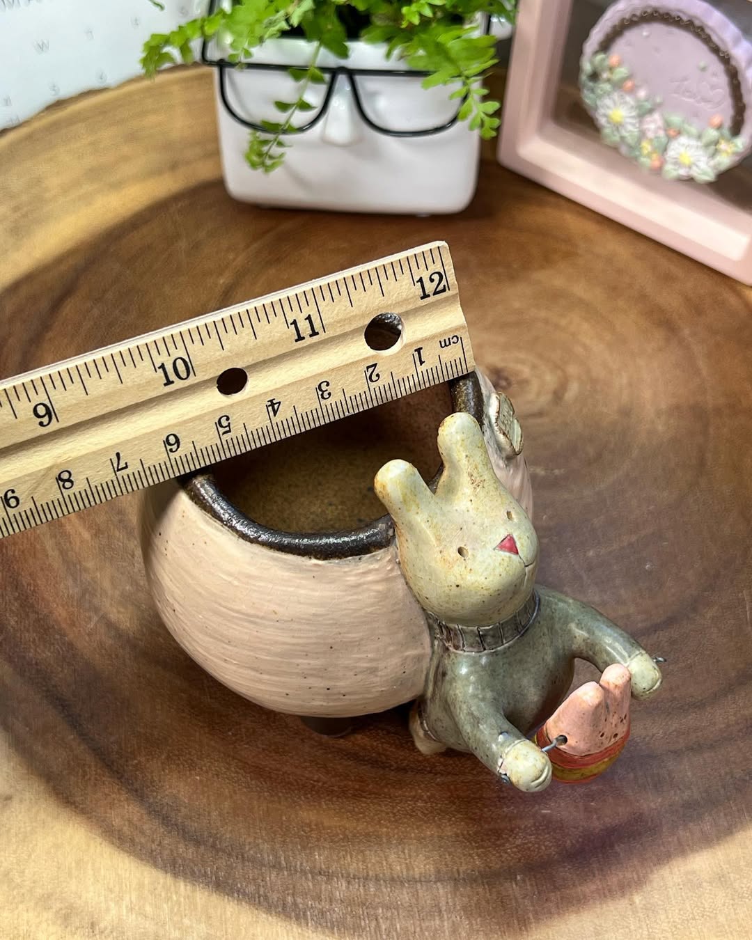 Cozy Bunny Hug Planter