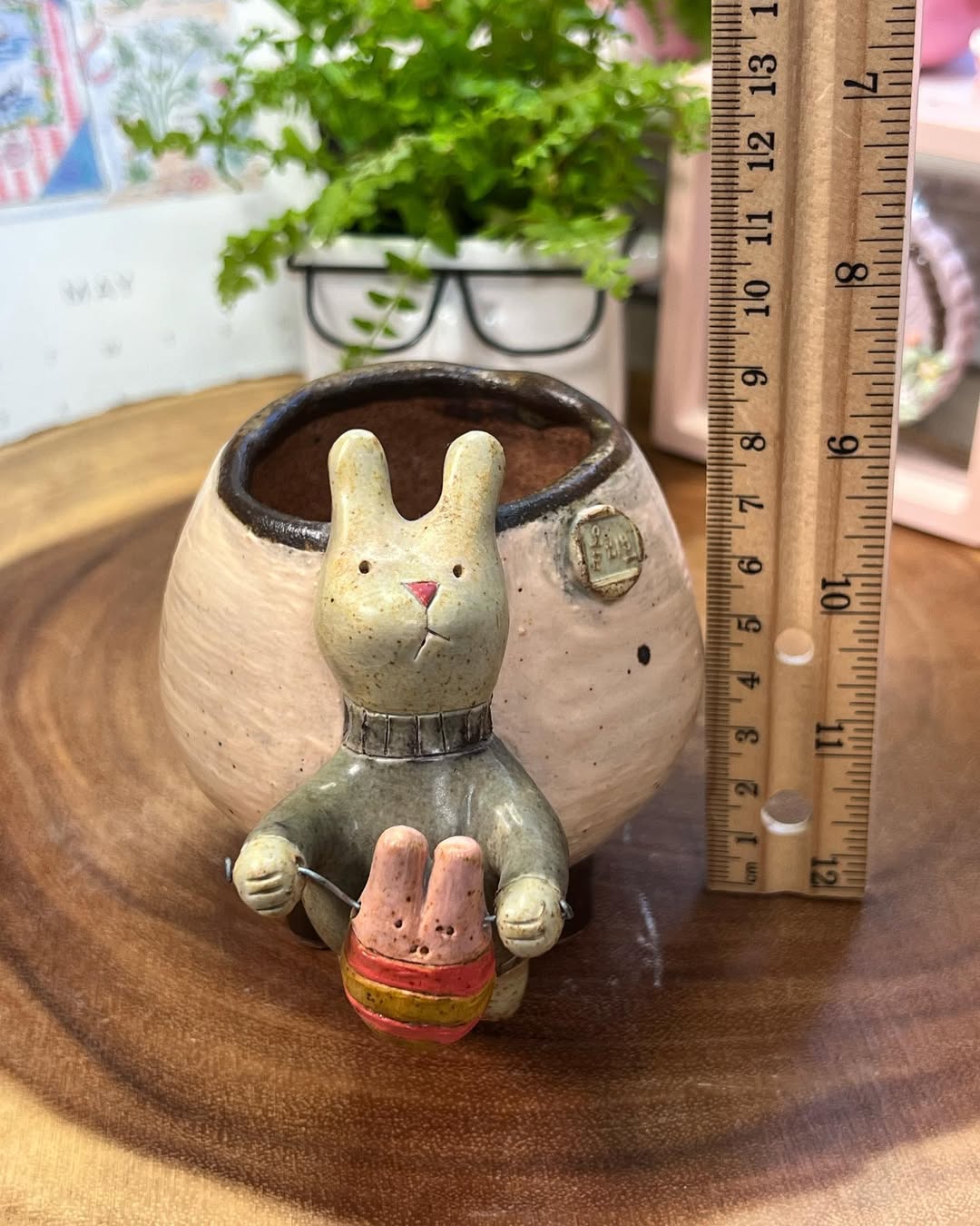 Cozy Bunny Hug Planter