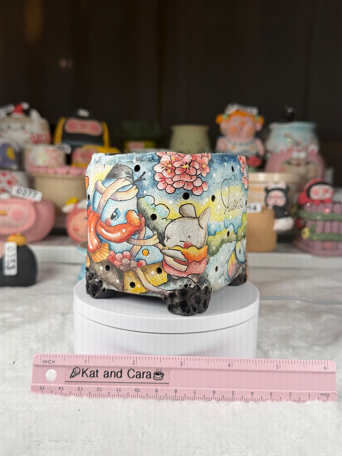 Korean style hand painted pot