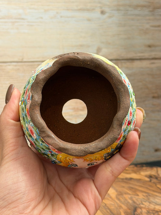 Hand painted Sailor Moon Themed Featuring Roses and Luna the Cat