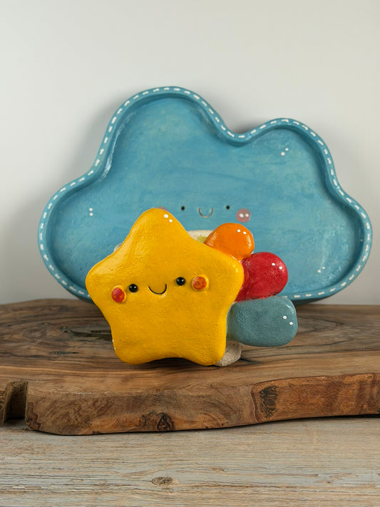 Shooting Star Bear 5 pieces set handmade planter