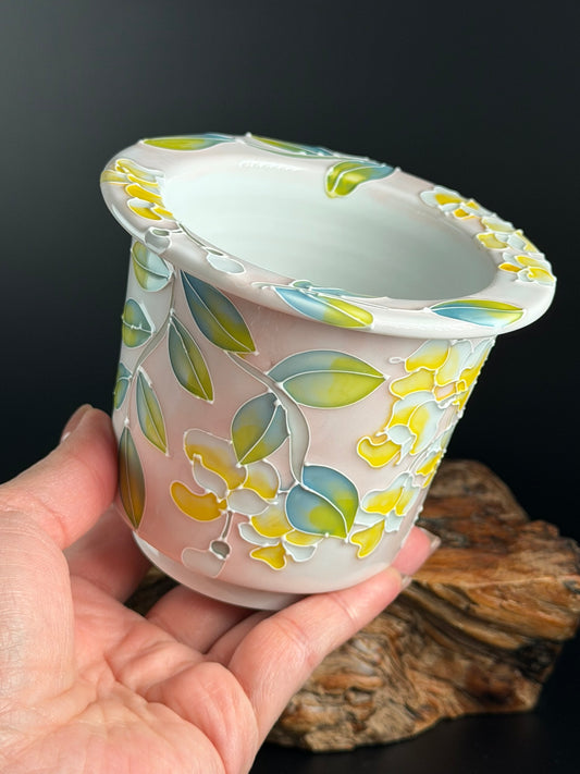 Handmade Seto ware Floral Series C
