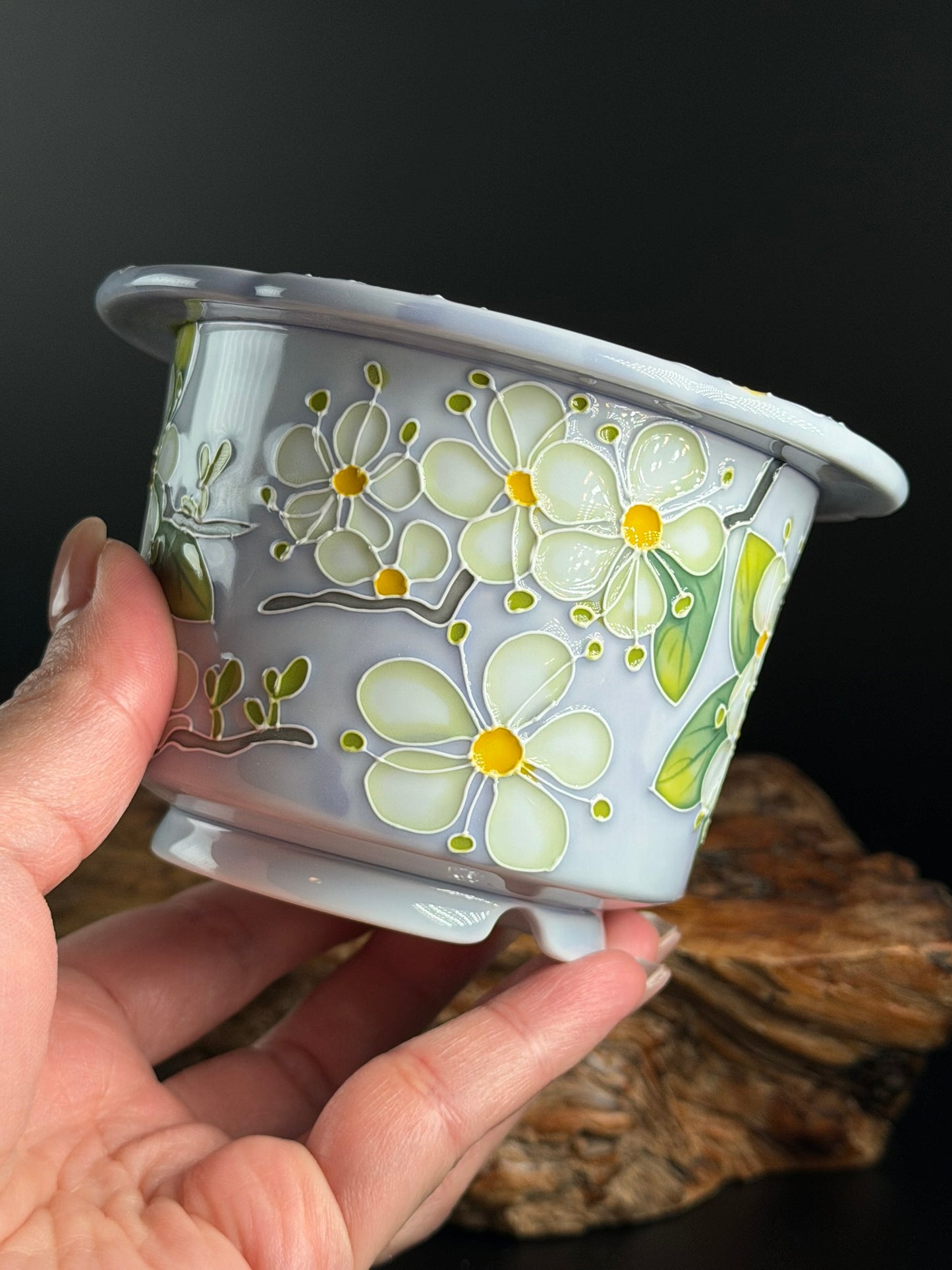 Handmade Seto ware Floral Series B