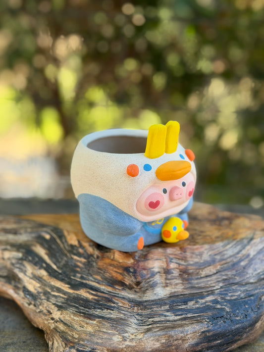 Piggy pot -Ducky with ducky purse