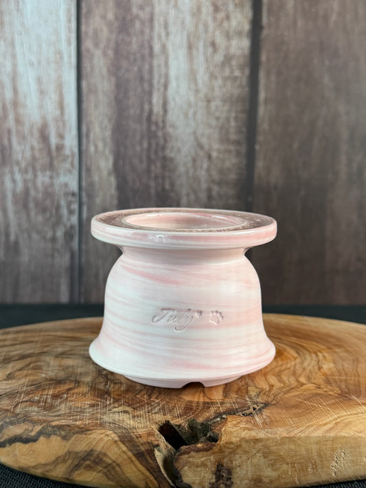 July Glass Art Cherry Blossom Pink Bell Shape