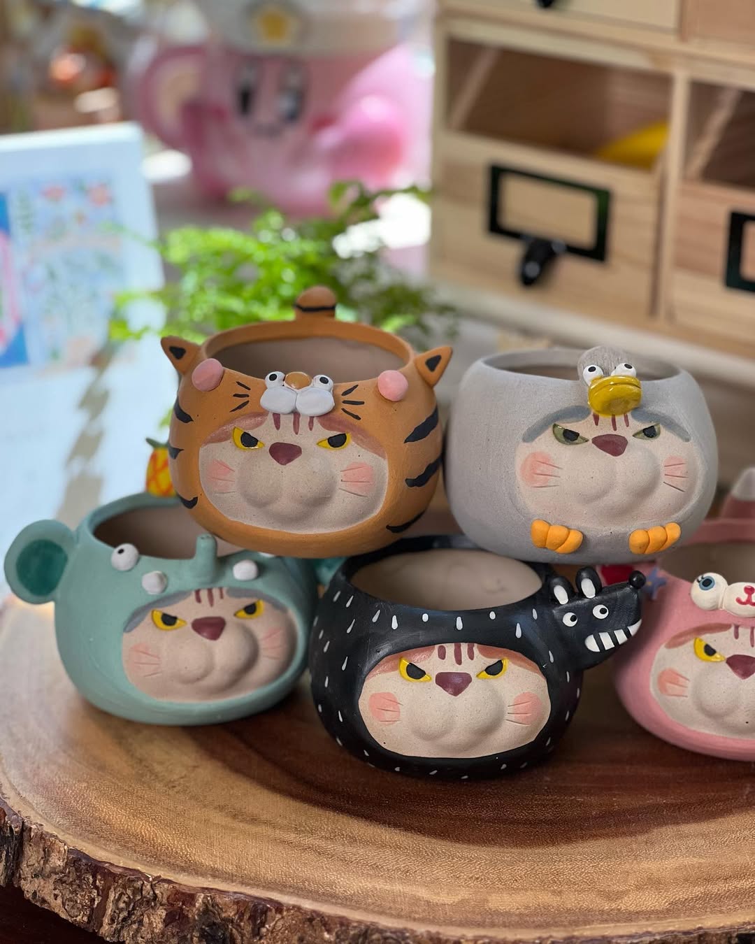 Patrick Star in Disguise- Cat Series Planter