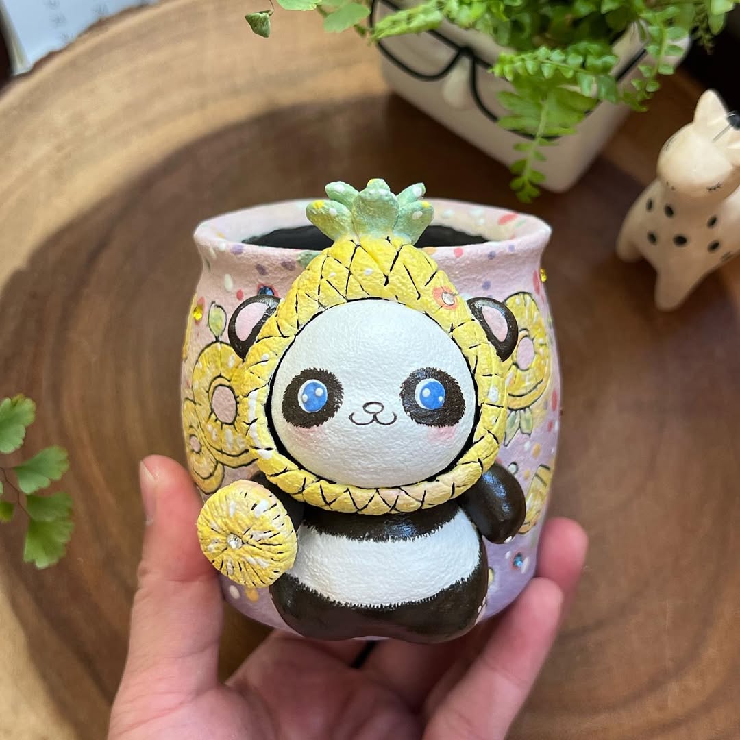 Pineapple Panda Planter