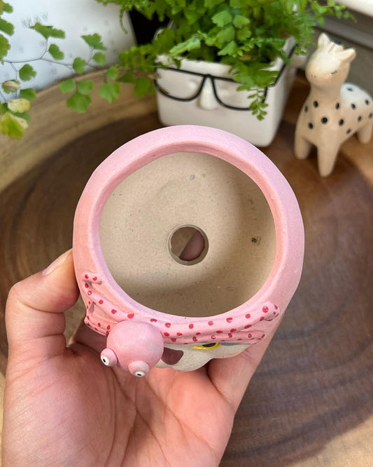 Pink Octopus in Disguise- Cat Series Planter