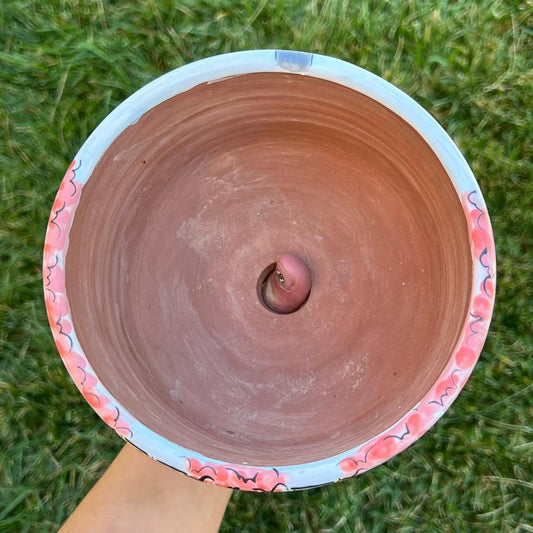 Hand-Painted Flora Café Rabbit Planter