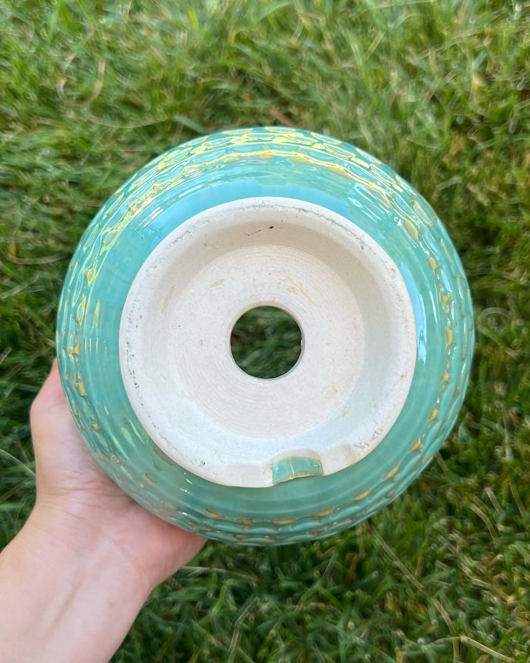 Sky Blue Cat Stamp Pattern Planter