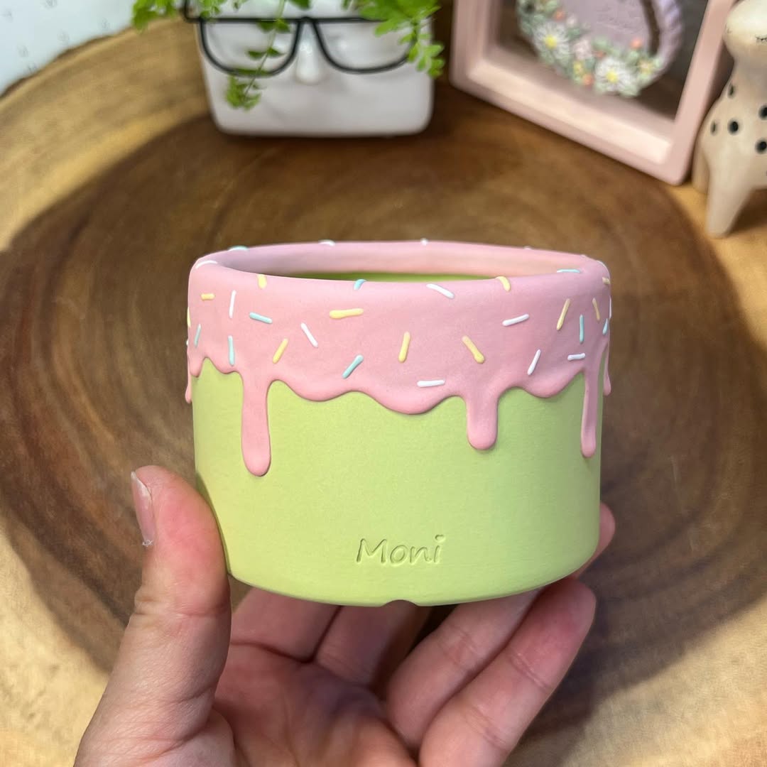 Strawberry Matcha Ice Cream Bowl Planter