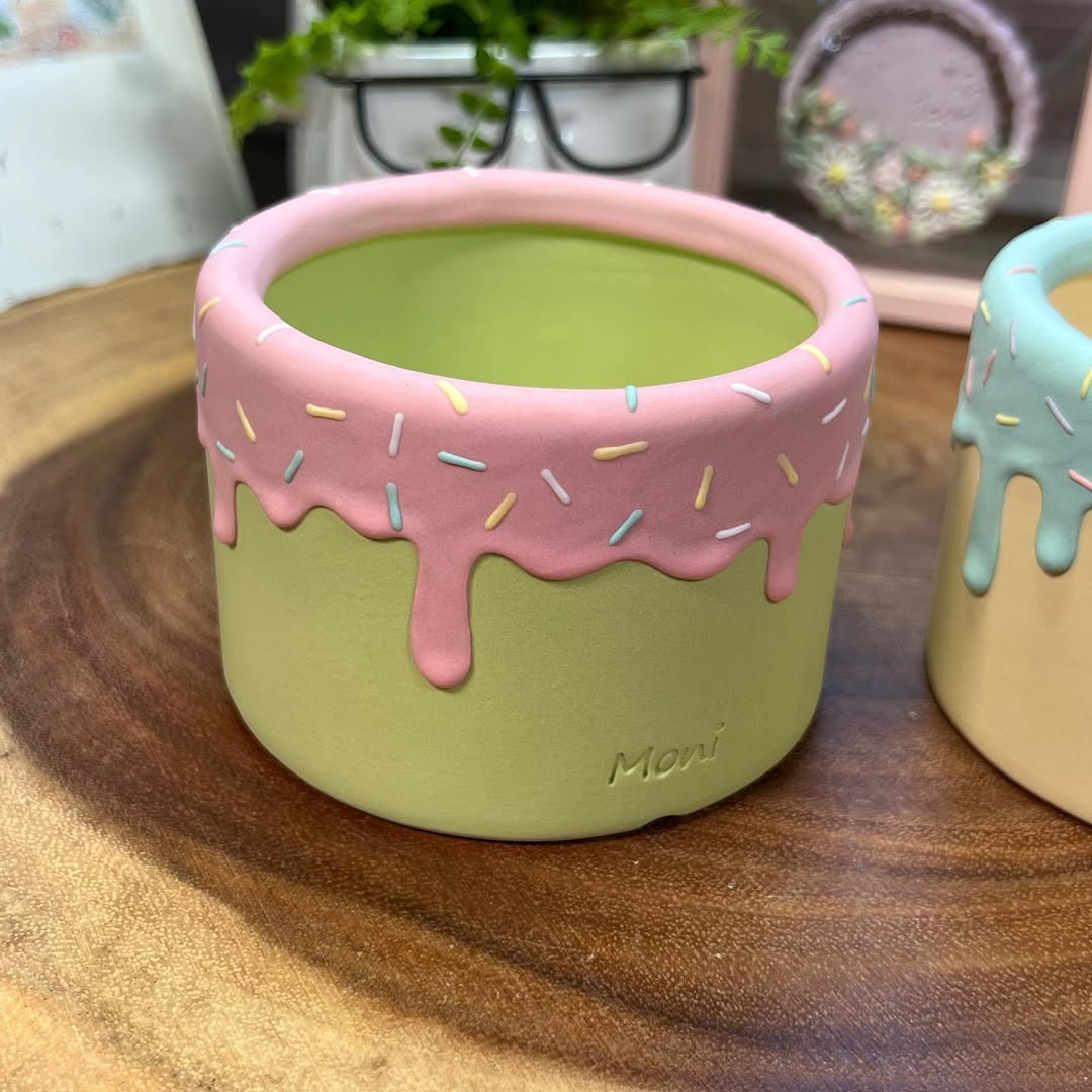 Strawberry Matcha Ice Cream Bowl Planter