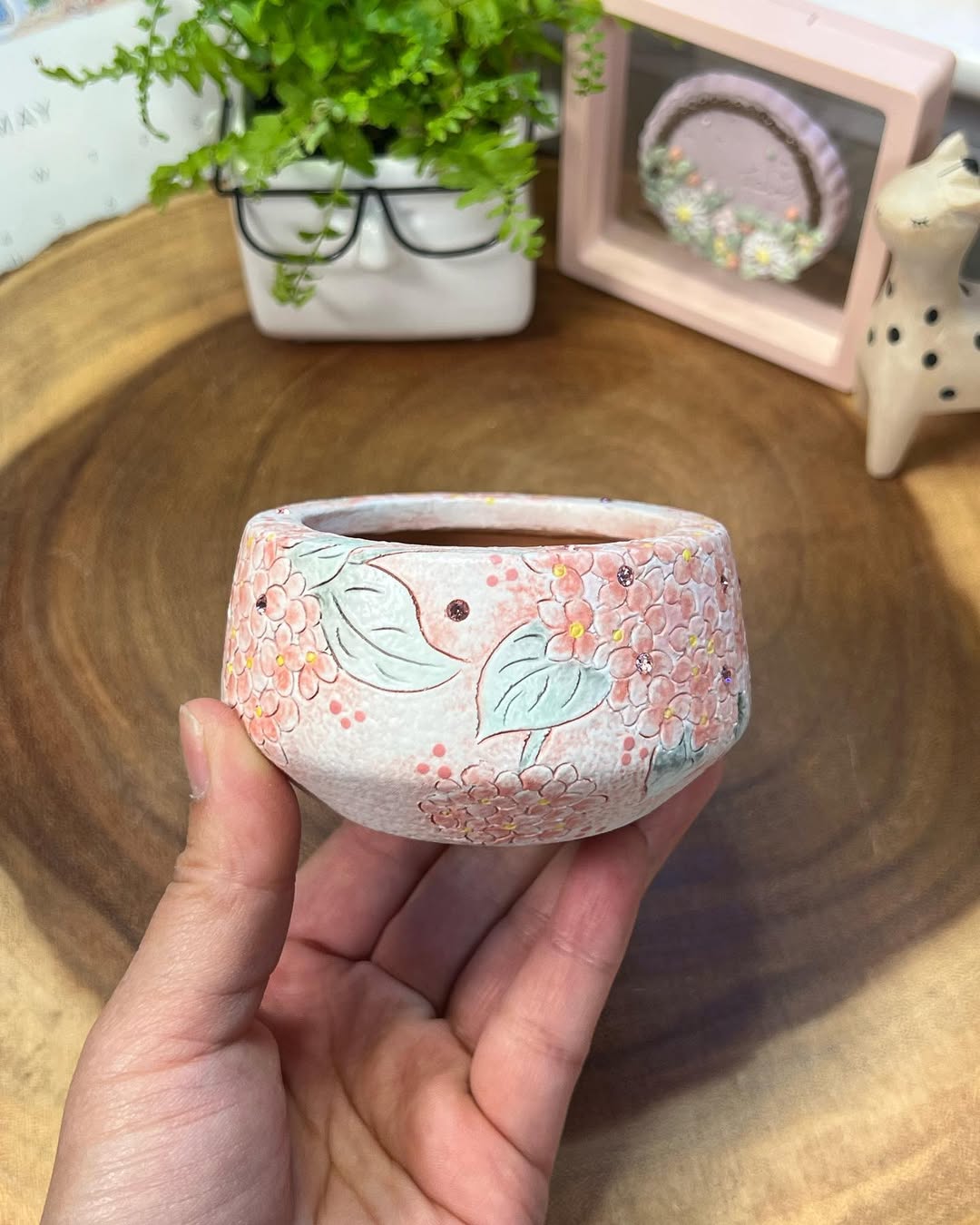 Spring Blossom Hand-Painted E Planter