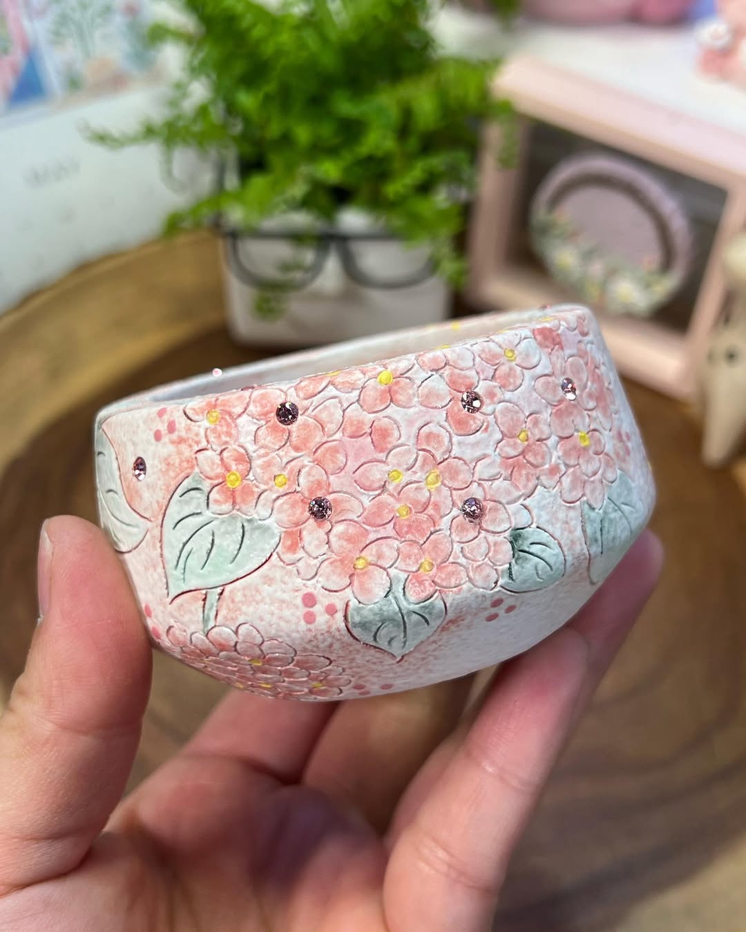 Spring Blossom Hand-Painted E Planter