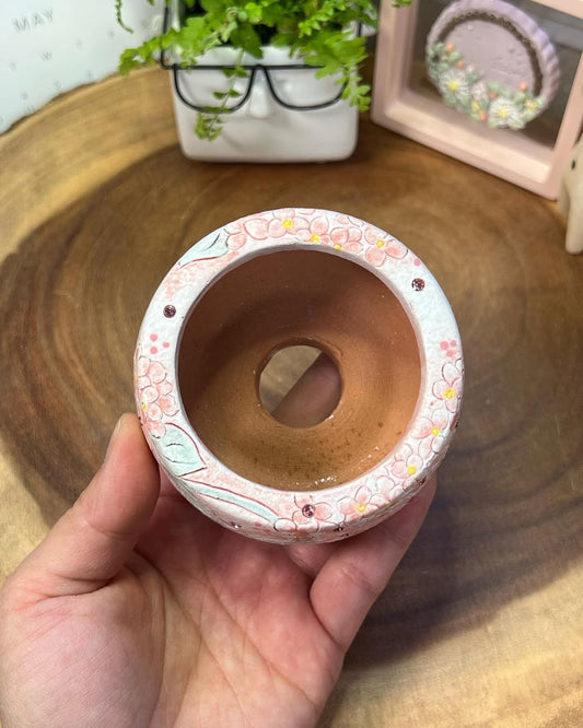 Spring Blossom Hand-Painted E Planter