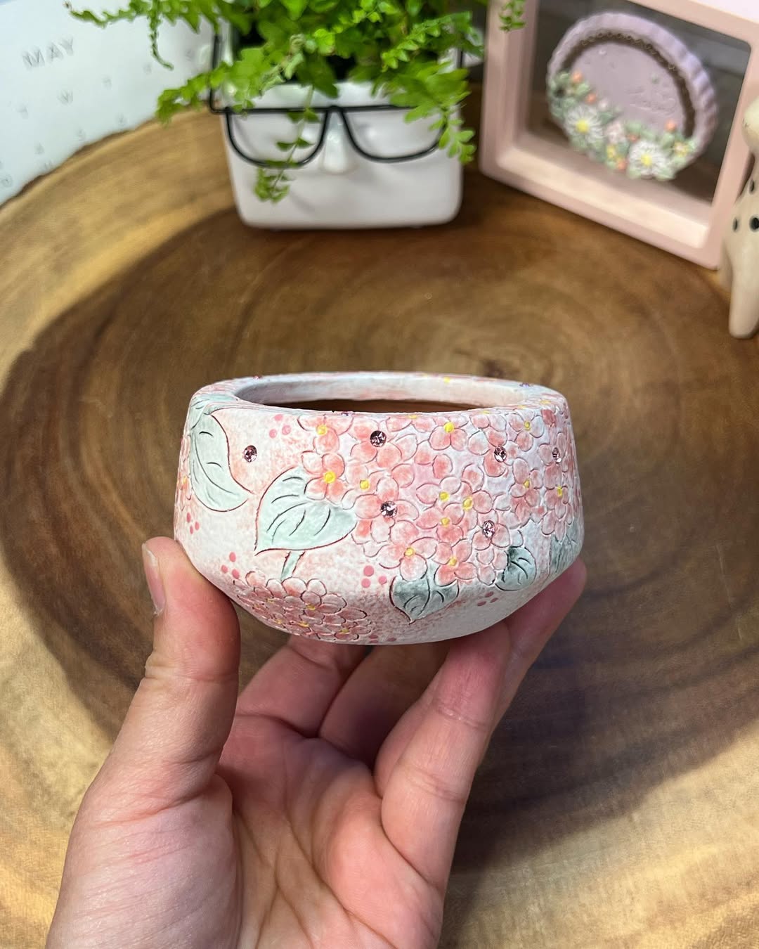 Spring Blossom Hand-Painted E Planter