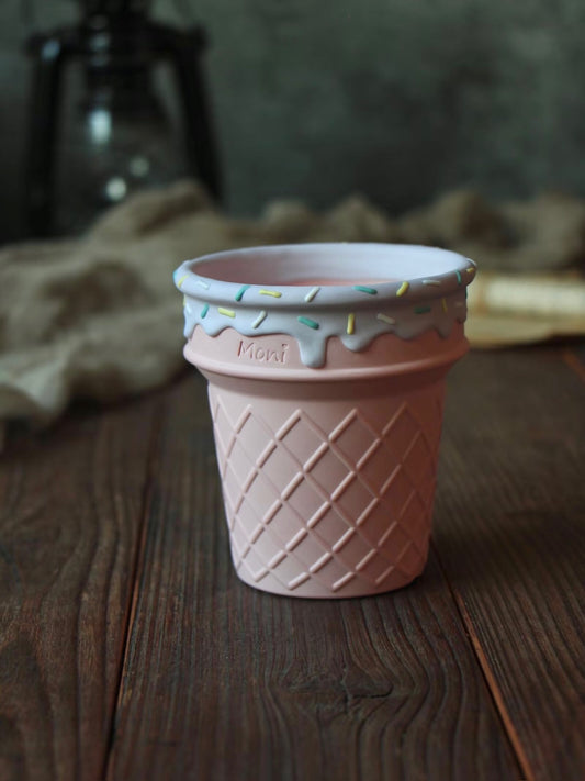 Handmade Ice Cream Cone with Sprinkles succulent planter