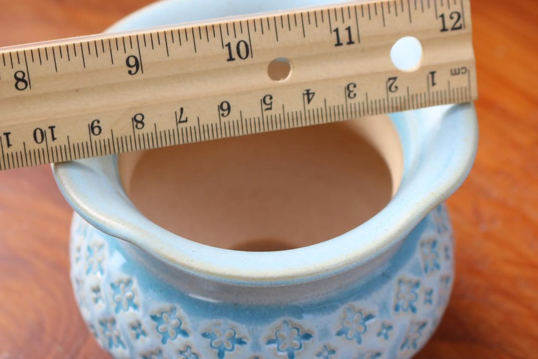 Sky Blue Curved Planter