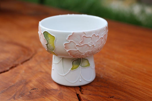 Blossom Pedestal Seto Ware Planter
