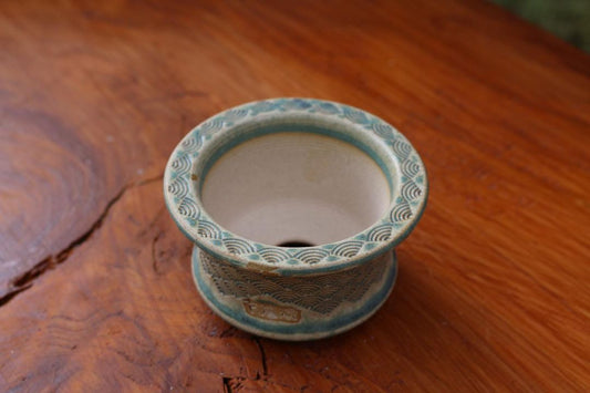 Textured Fan Pattern Planter