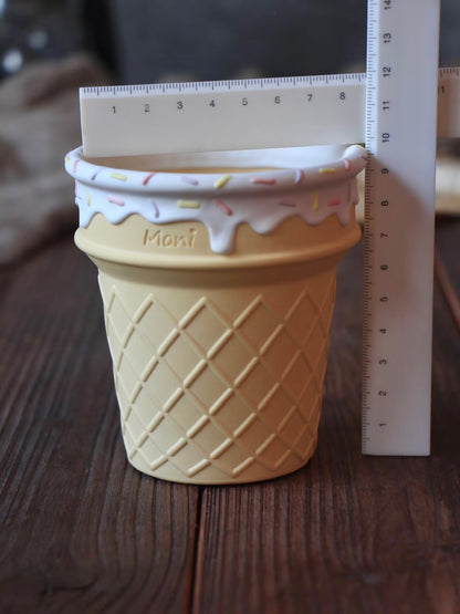 Handmade Ice Cream Cone with Sprinkles succulent planter