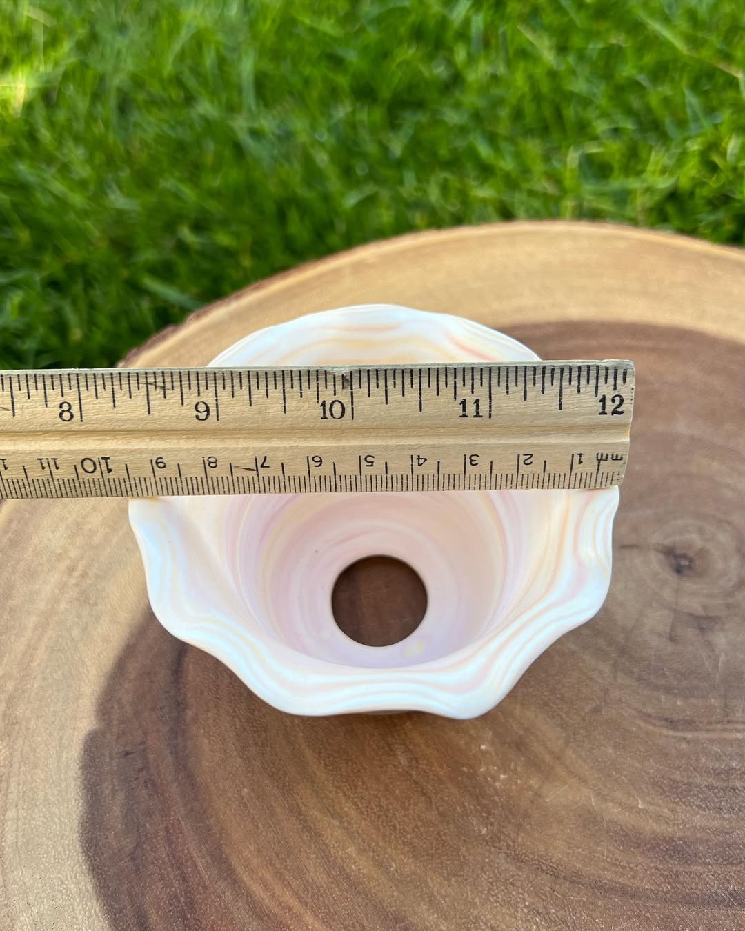 Flat Rim Planter July Classic Buttercream Swirl Wavy Rim Flat Bottom Planter – Kat and ...