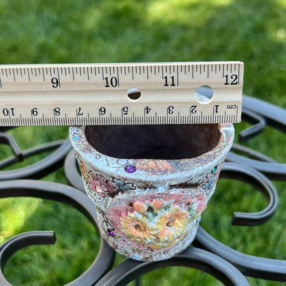 Korea Vintage Style Sunburst Floral Planter