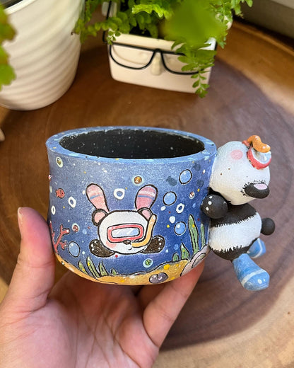Ocean Adventure Panda Planter