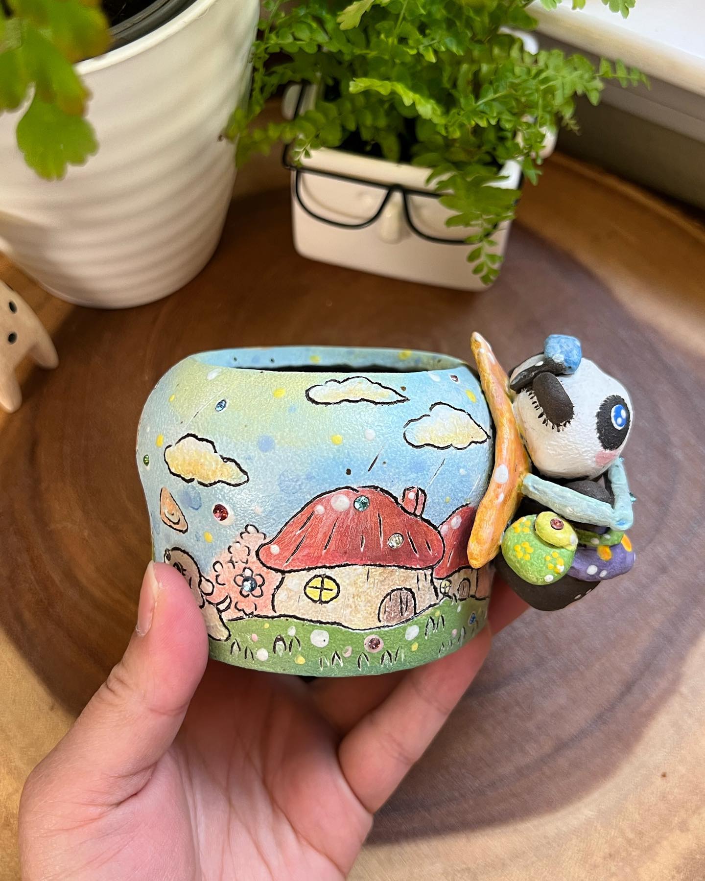 Rainbow Panda Joy Planter