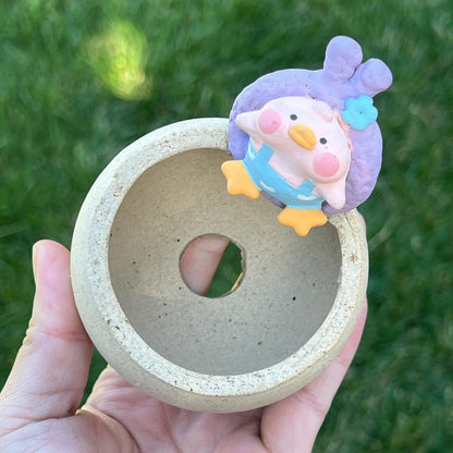Purple Bunny Beanbag Ducky Planter