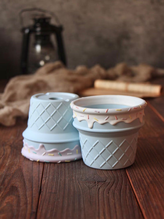 Handmade Ice Cream Cone with Sprinkles succulent planter