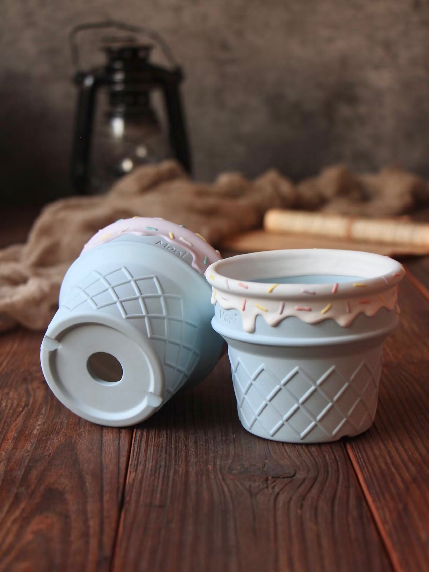 Handmade Ice Cream Cone with Sprinkles succulent planter