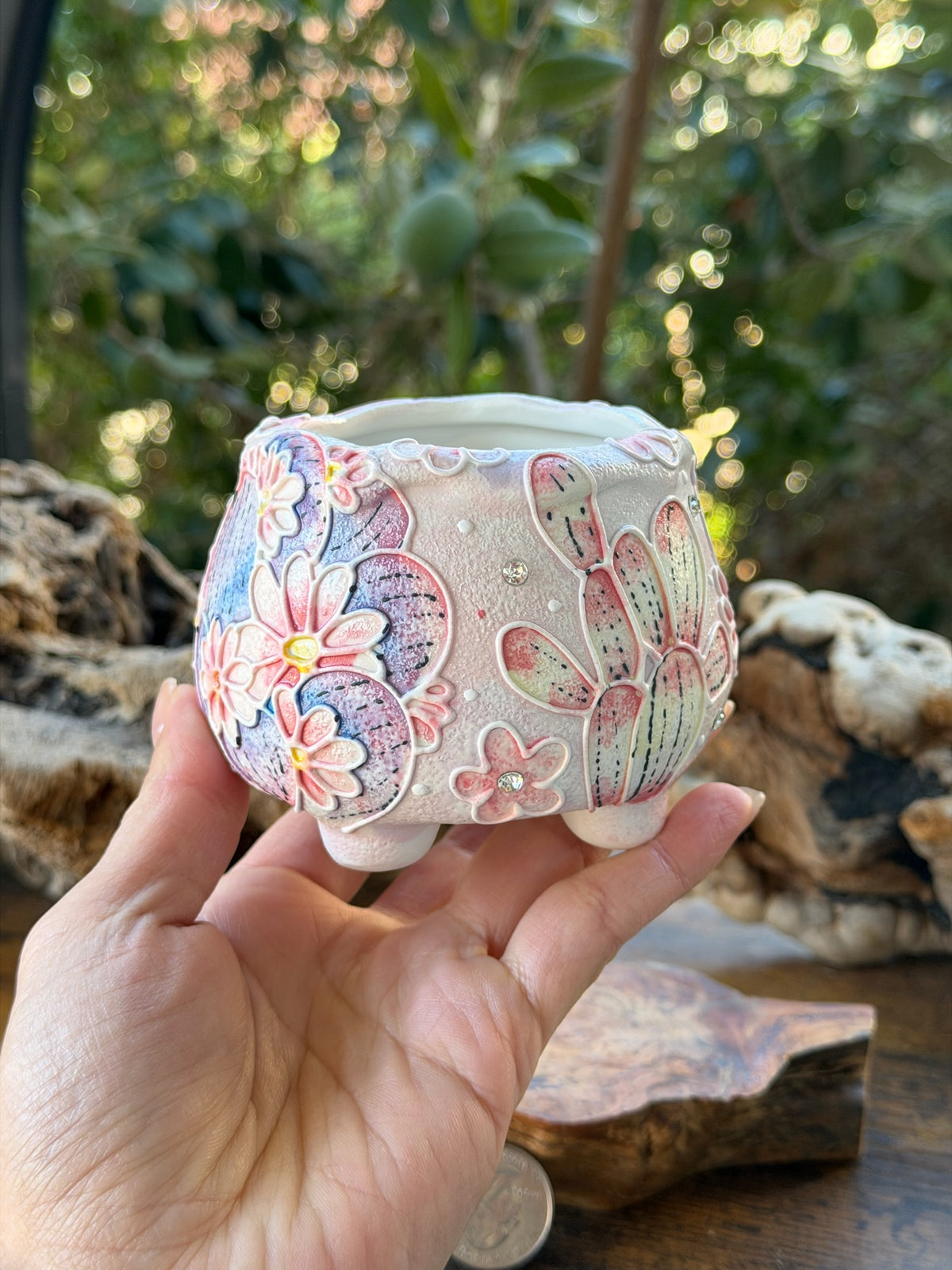 Seto ware Rainbow Cactus