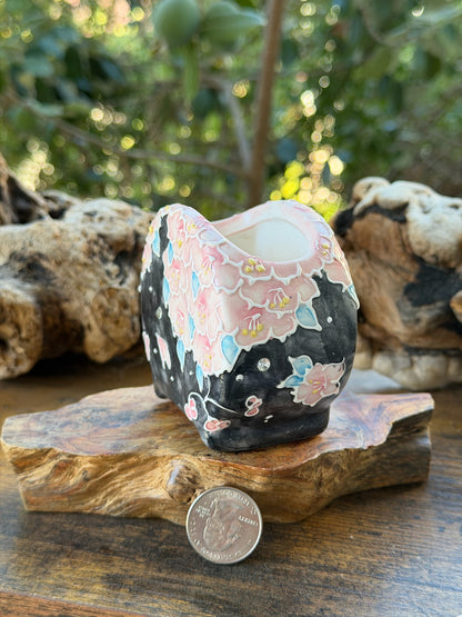 Seto ware Drum pot - S