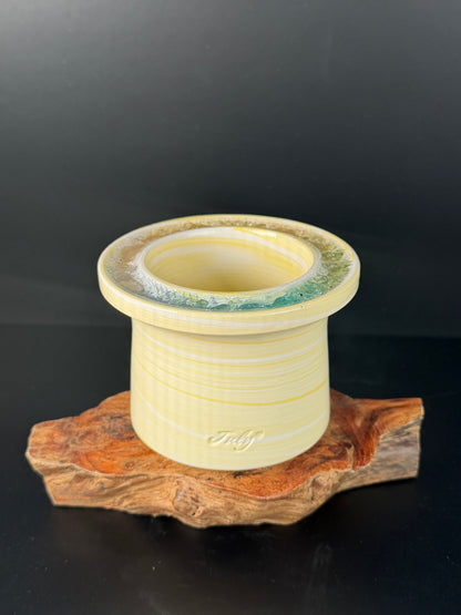 July Rainbow Glass Art planter