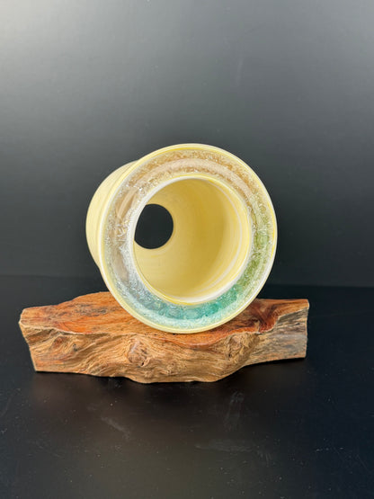 July Rainbow Glass Art planter