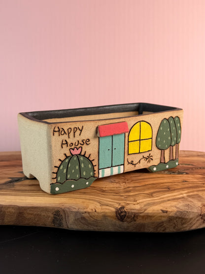 Korean Made Happy House - Cactus with Trees