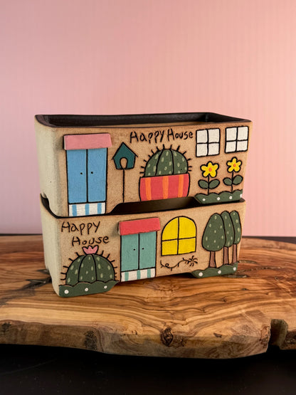 Korean Made Happy House - Cactus with Trees