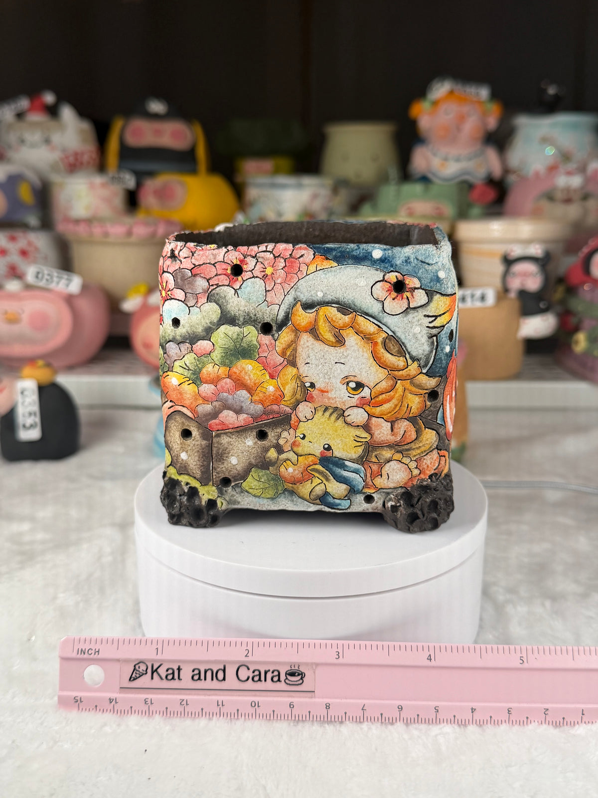 Korean style hand painted pot