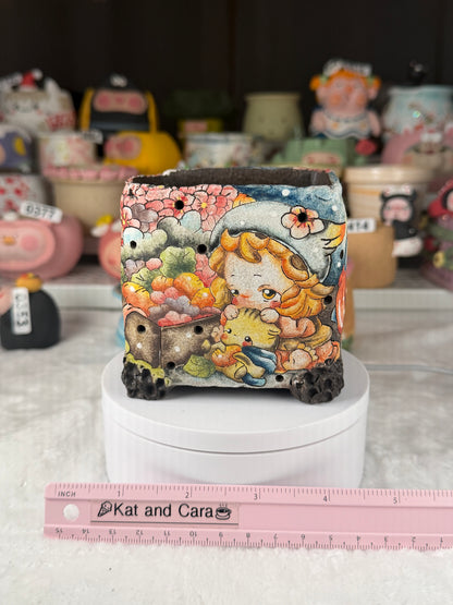 Korean style hand painted pot