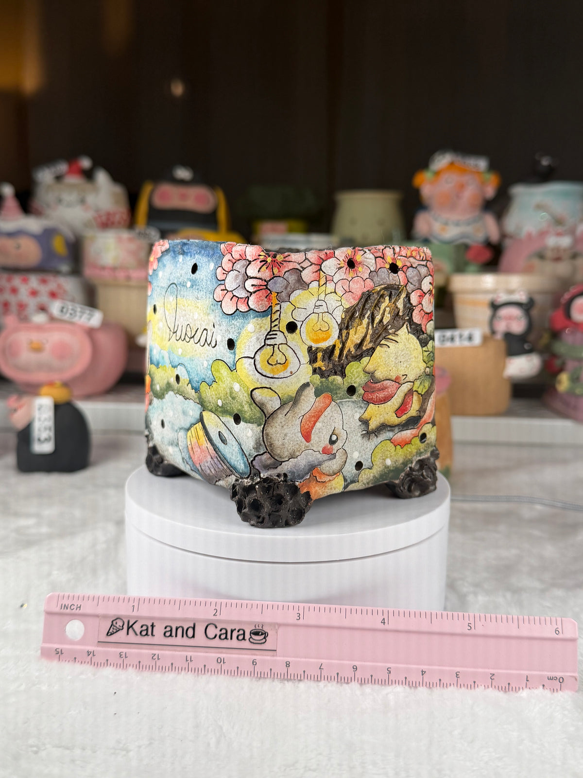 Korean style hand painted pot