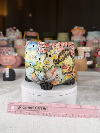 Korean style hand painted pot