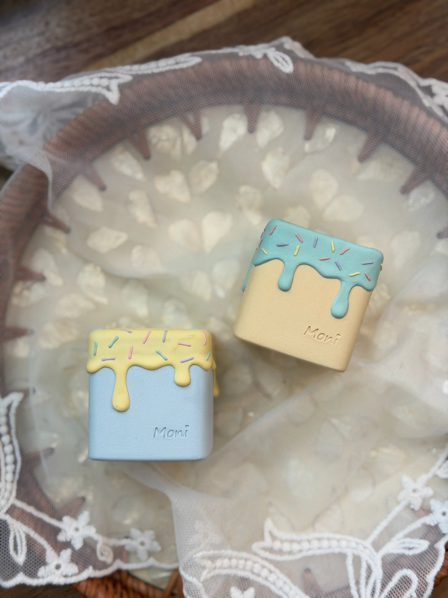 Handmade Ice Cream Cake and Sprinkles succulent planter